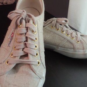 WOMEN'S SUPERGA LINEN CANVAS SNEAKERS
